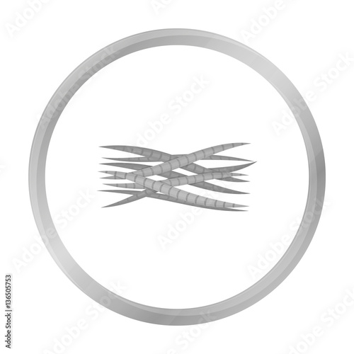 Muscle icon in monochrome style isolated on white background. Organs symbol stock vector illustration.