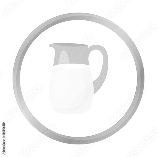 Milk jug icon monochrome. Single bio, eco, organic product icon from the big milk monochrome.