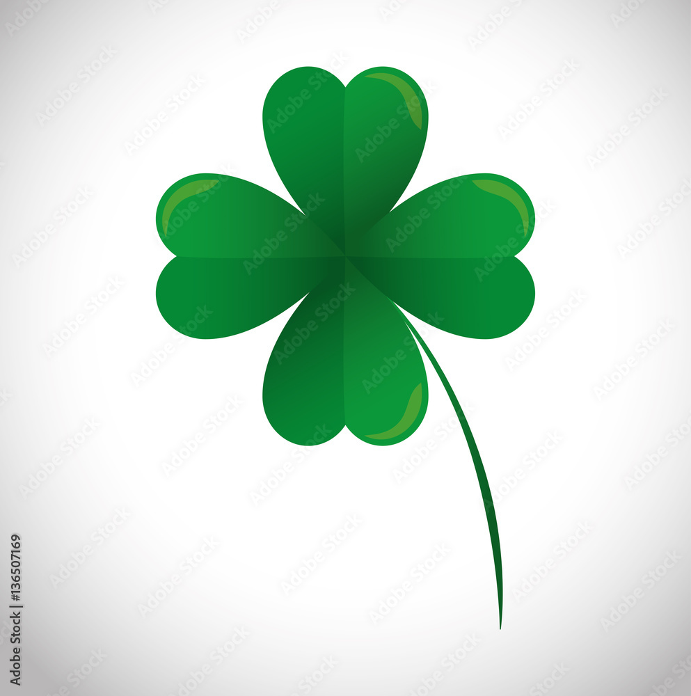 lucky clover leaf icon vector illustration design