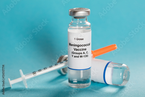 Meningococcal Vaccine In Vials With Syringe photo