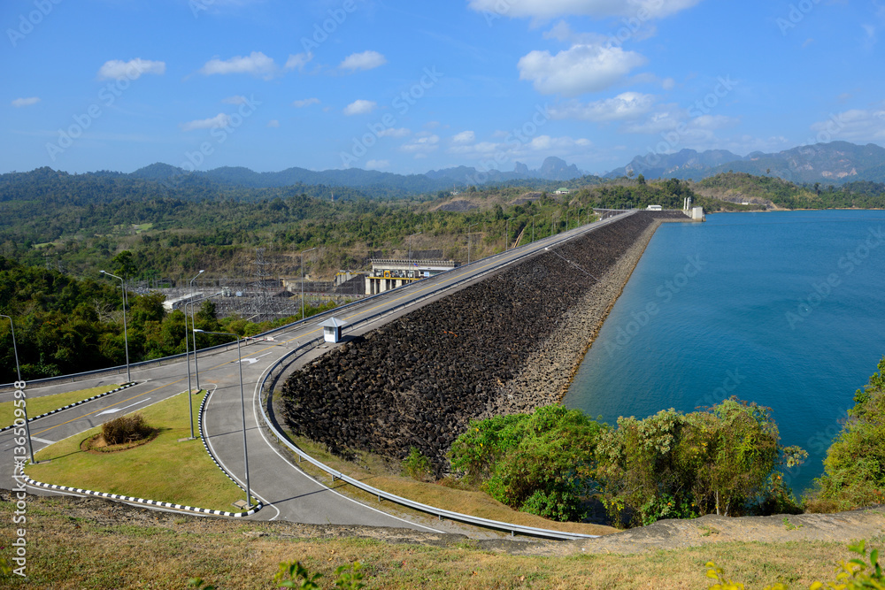 Ratchaprapa dam is in Suratthani, thailand