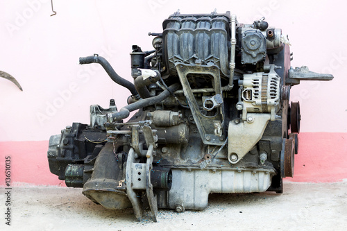 Old car engine