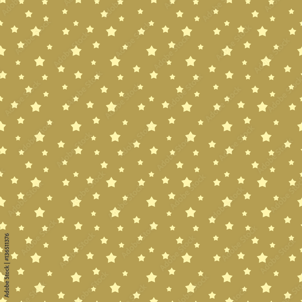 Golden star pattern. Vector seamless background Golden star pattern. Vector seamless background