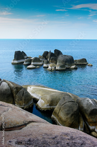 Nice stone island at Samui island, Thailand © Beach boy 2024