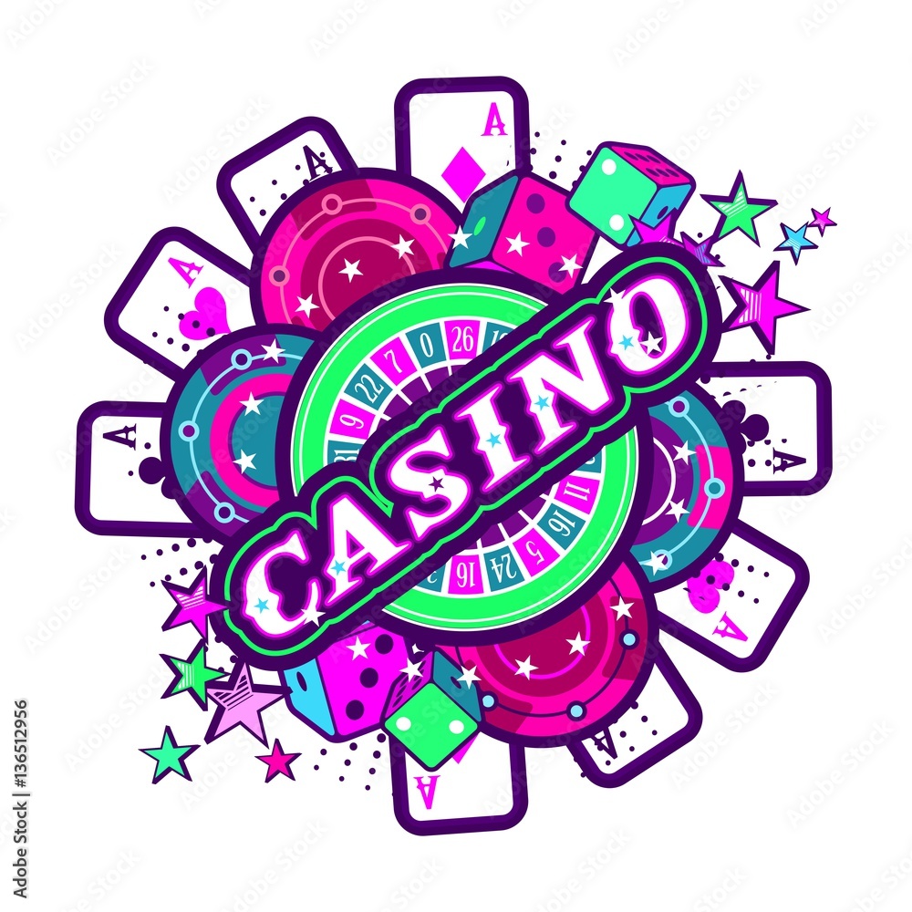 Fototapeta premium emblem gambling casinos