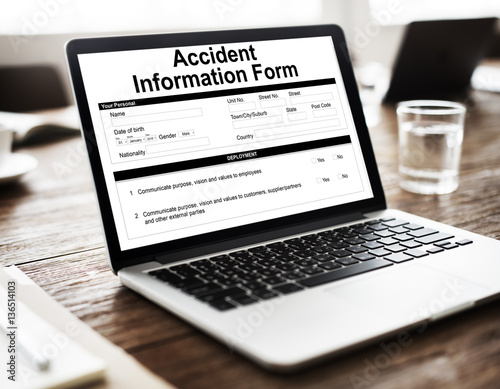 Accident Injury Report Form Information Concept