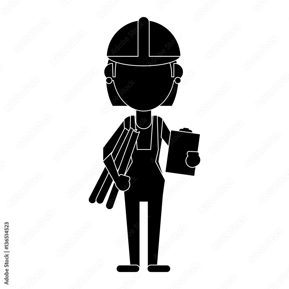architec woman plans clipboard pictogram vector illustration eps 10 architec woman plans clipboard pictogram vector illustration eps 10