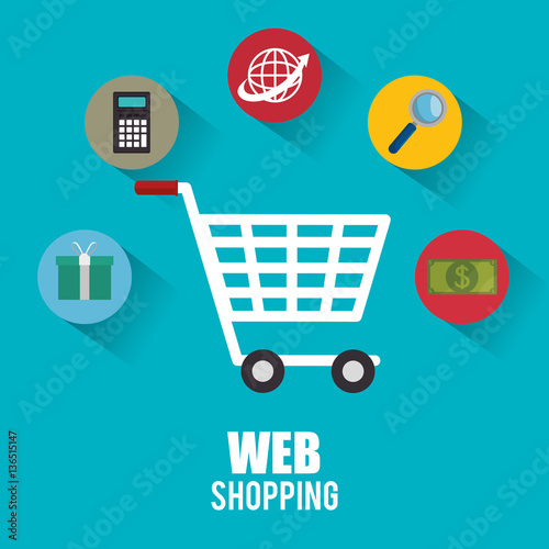electronic commerce business icon vector illustration design