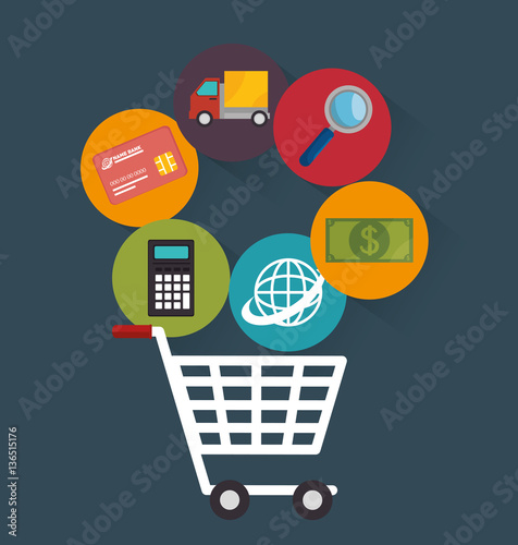cart shopping isolated icon vector illustration design