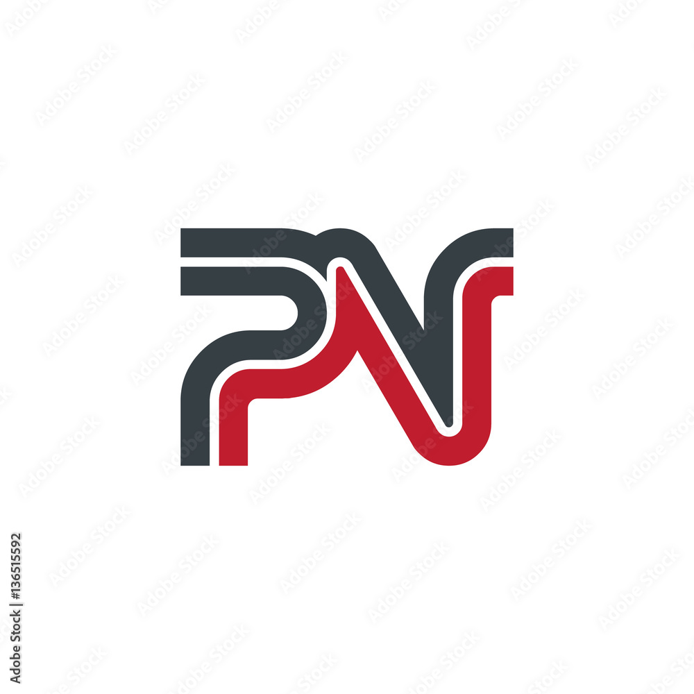 Initial Letter PN PV Linked Design Logo Initial Letter PN PV Linked Design Logo