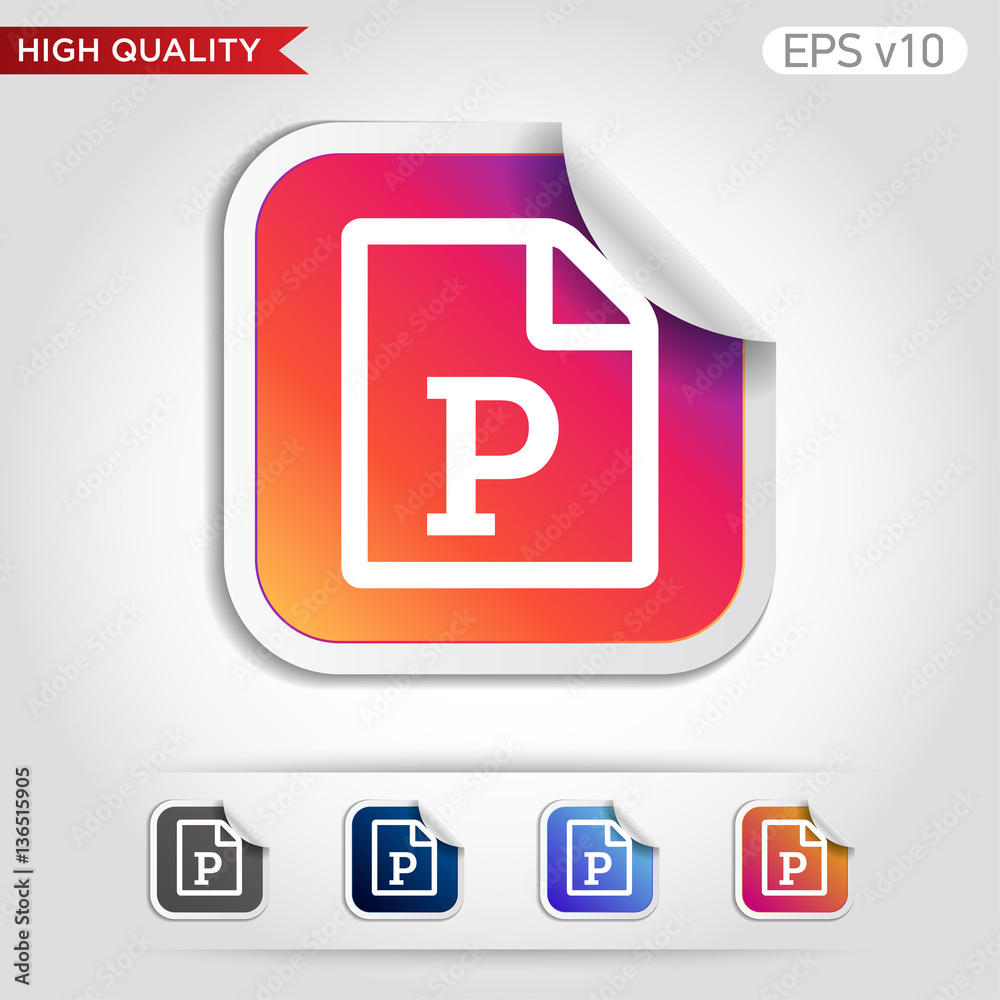 Picture icon. Button with picture file icon. Modern UI vector.
