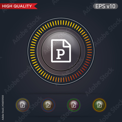 Picture icon. Button with picture file icon. Modern UI vector.