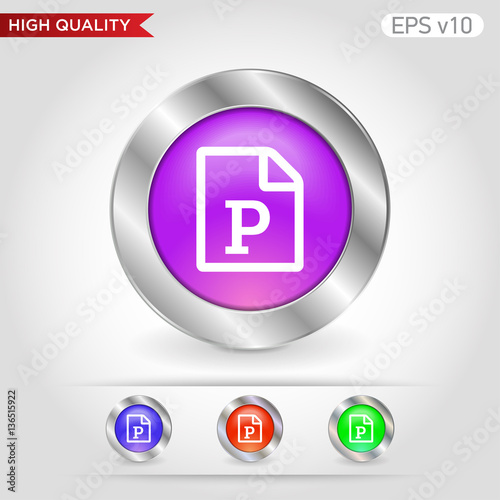 Picture icon. Button with picture file icon. Modern UI vector.