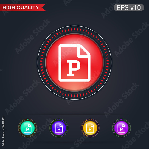 Picture icon. Button with picture file icon. Modern UI vector.