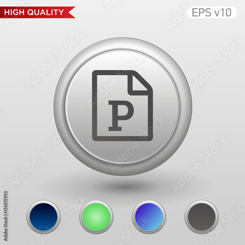 Picture icon. Button with picture file icon. Modern UI vector.