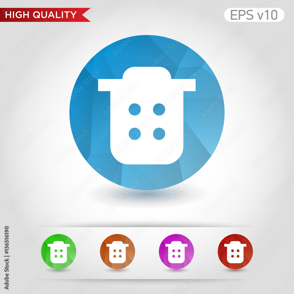 Delete Button Icon Blue