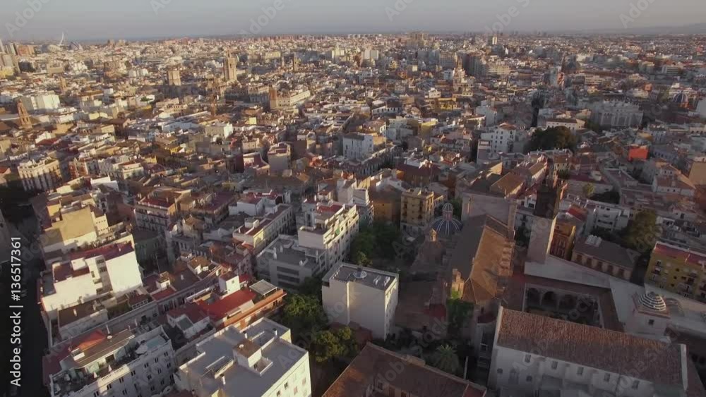 Aerial panorama of the the third largest city in Spain. Valencia and its dense development Aerial panorama of the the third largest city in Spain. Valencia and its dense development