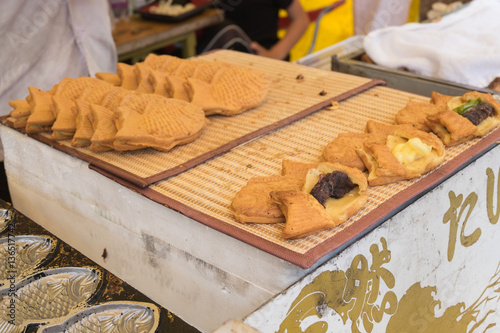 Obraz na płótnie Taiyaki (Japanese fish shaped cake) w salonie