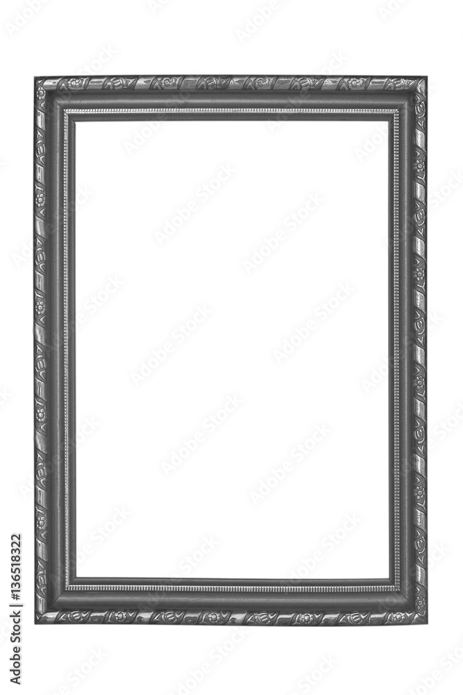 Silver frame isolated on white background Silver frame isolated on white background