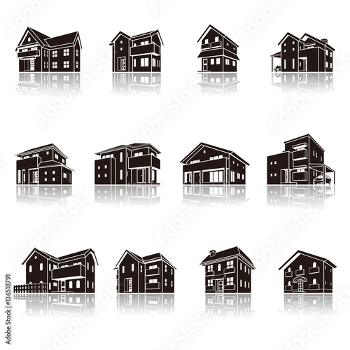 家の影のイラスト 立体図形 Stock ベクター Adobe Stock