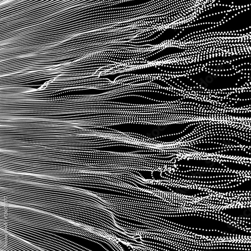 Wave Background. Ripple Grid. Network Design with Particle.