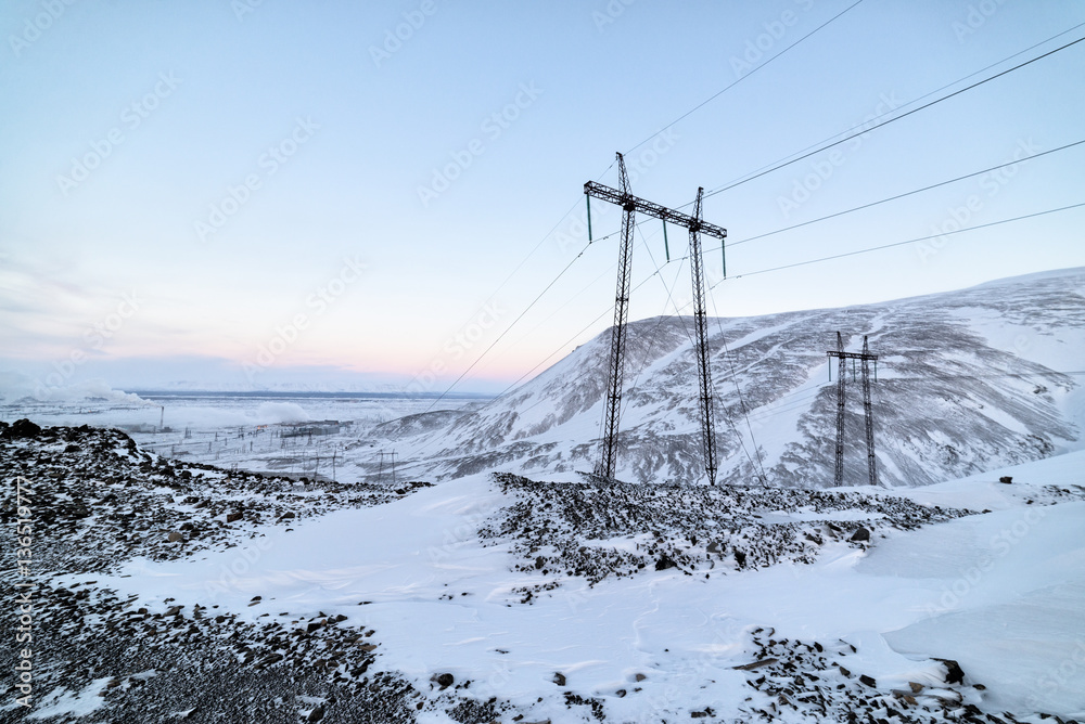 Support of the high-voltage power line.