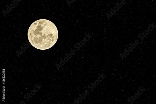 moon with stars