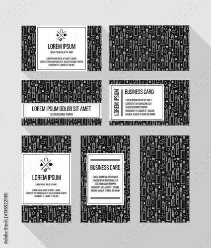 Business card layouts for vape shop and e-cigarette store