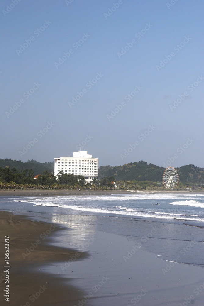 the scenery in the seaside