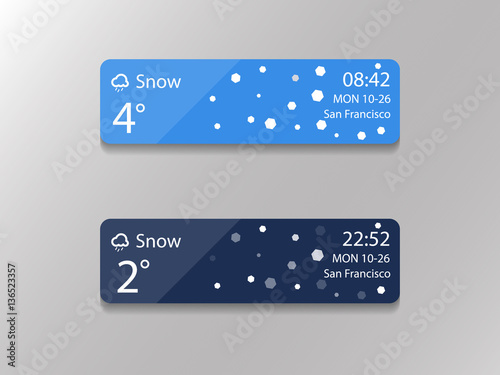 Weather widget night and day