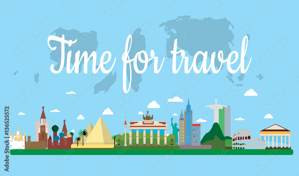Time for travel. Our travel destinations banner.