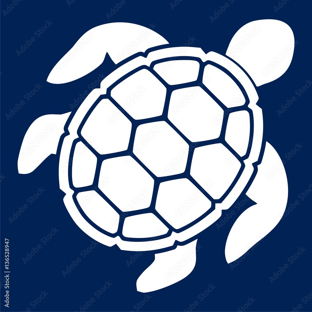 Fototapeta premium Turtle Icon Flat Graphic Design - Illustration