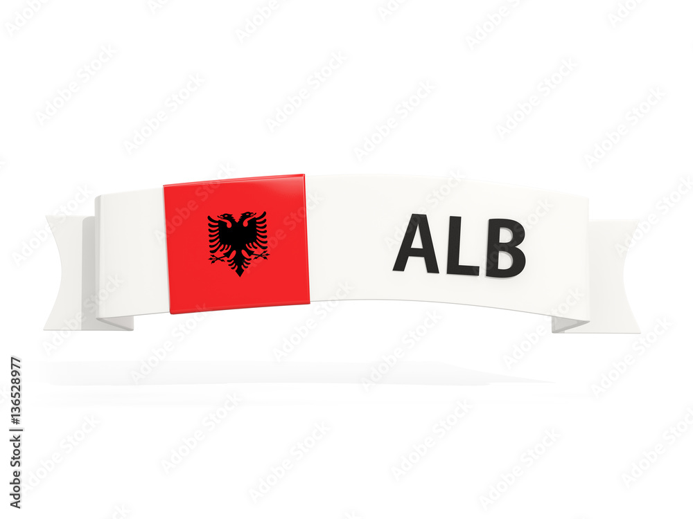 Flag of albania on banner Flag of albania on banner