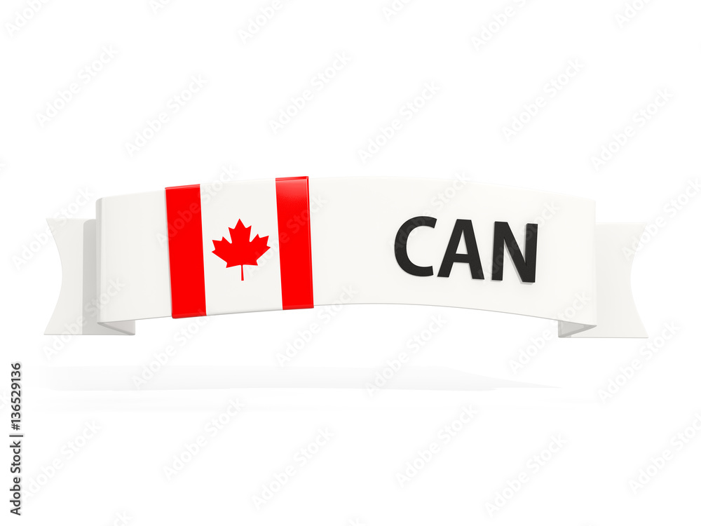 Flag of canada on banner Flag of canada on banner