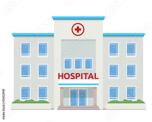 Modern Flat Commercial Government Office Building, Suitable for Diagrams,  Infographics, Illustration, And Other Graphic Related Assets - Hospital  Stock Vector | Adobe Stock