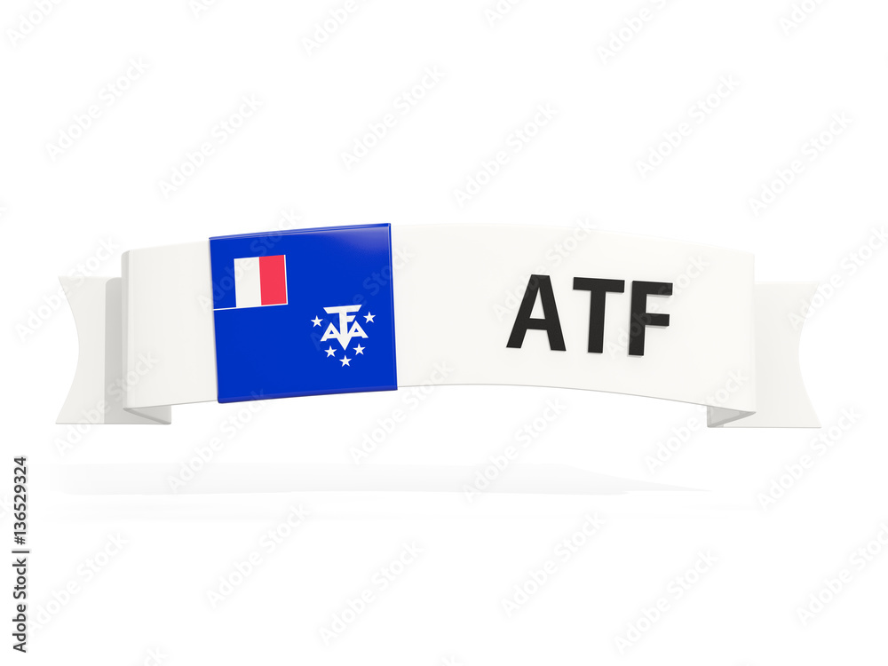 Flag of french southern territories on banner Flag of french southern territories on banner
