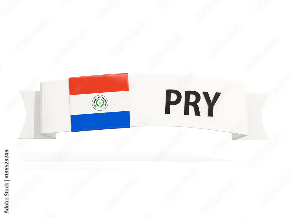Flag of paraguay on banner