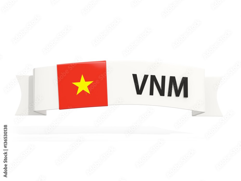 Flag of vietnam on banner Flag of vietnam on banner