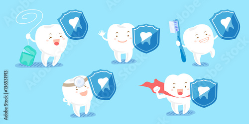cartoon tooth concept