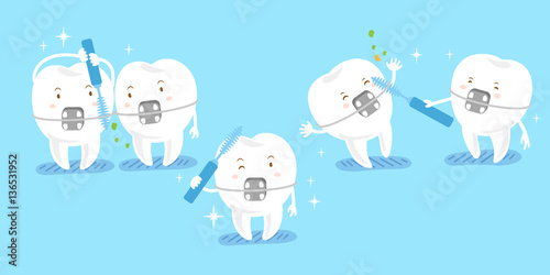  tooth wear brace with brush