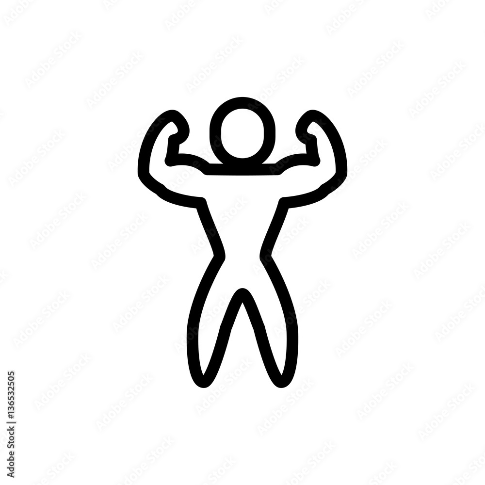 bodybuilder icon illustration bodybuilder icon illustration