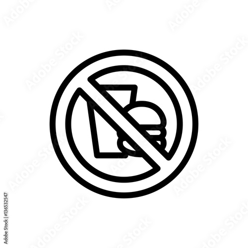 Free Download no fast food icon illustration - GFXLoad