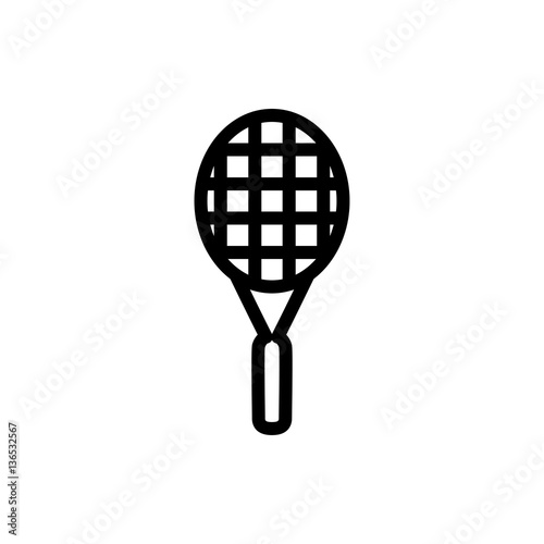 tennis rocket icon illustration