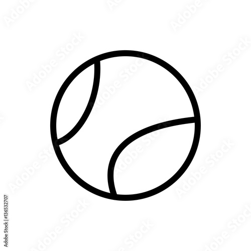 tennis ball icon illustration