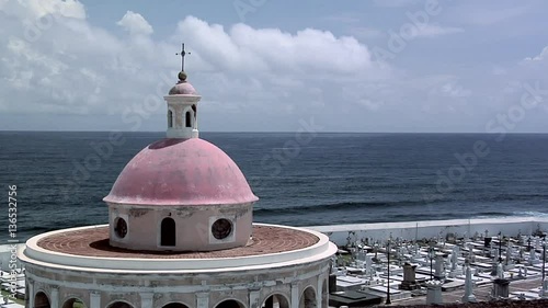 The Cemetario Santa Maria Magdalena De Pazzis overlooking the Atlantic Ocean photo