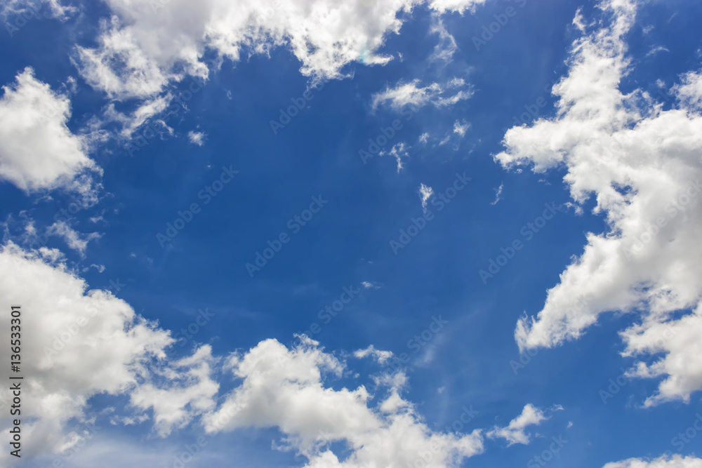 Fototapeta premium blue sky and white clouds