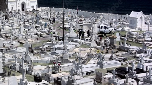 The Cemetario Santa Maria Magdalena De Pazzis overlooking the Atlantic Ocean photo