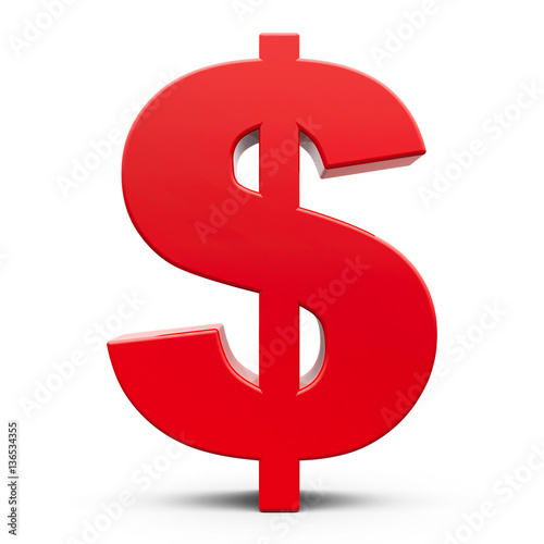 Red dollar sign