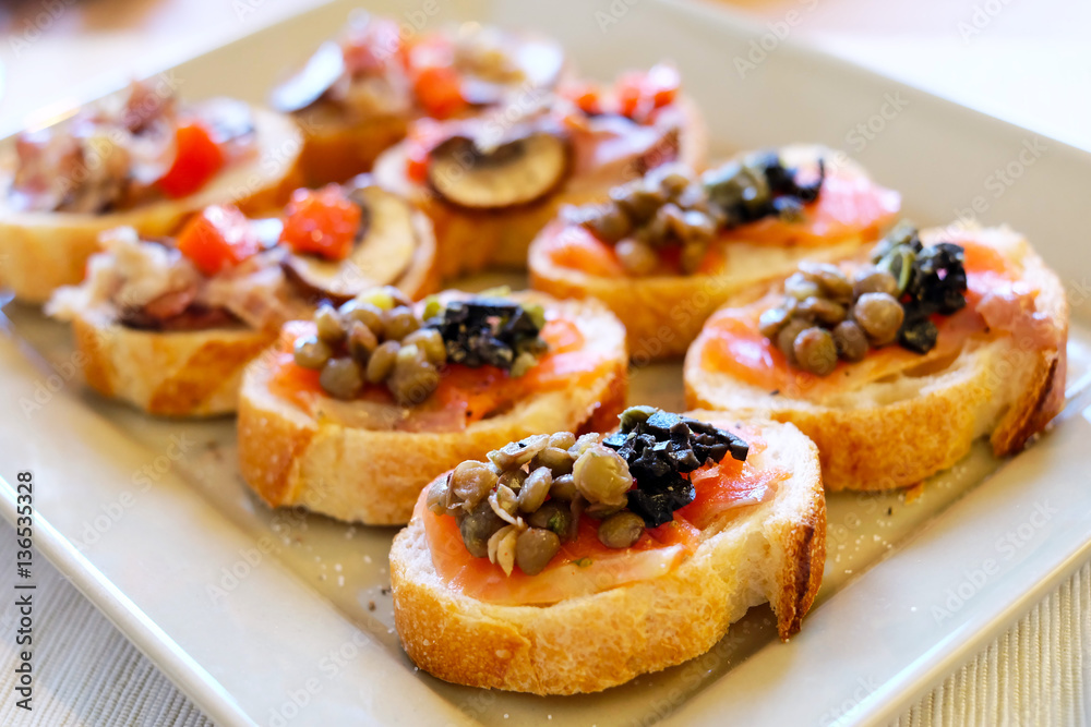 Homemade Italian Bruschetta Appetizer Homemade Italian Bruschetta Appetizer