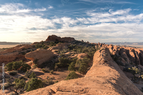 Hiking way at Arches National Park